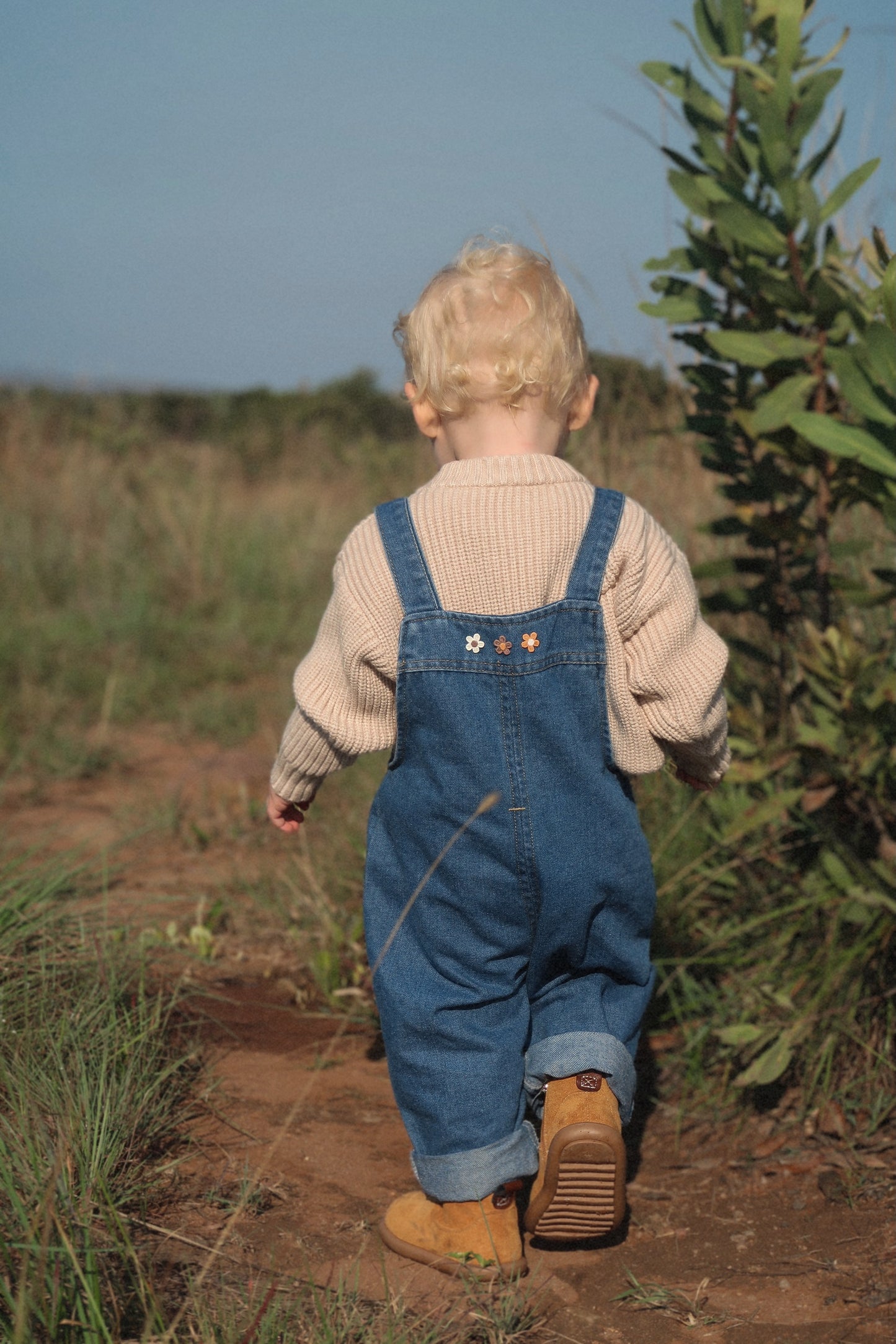 Clay Flower Dungarees