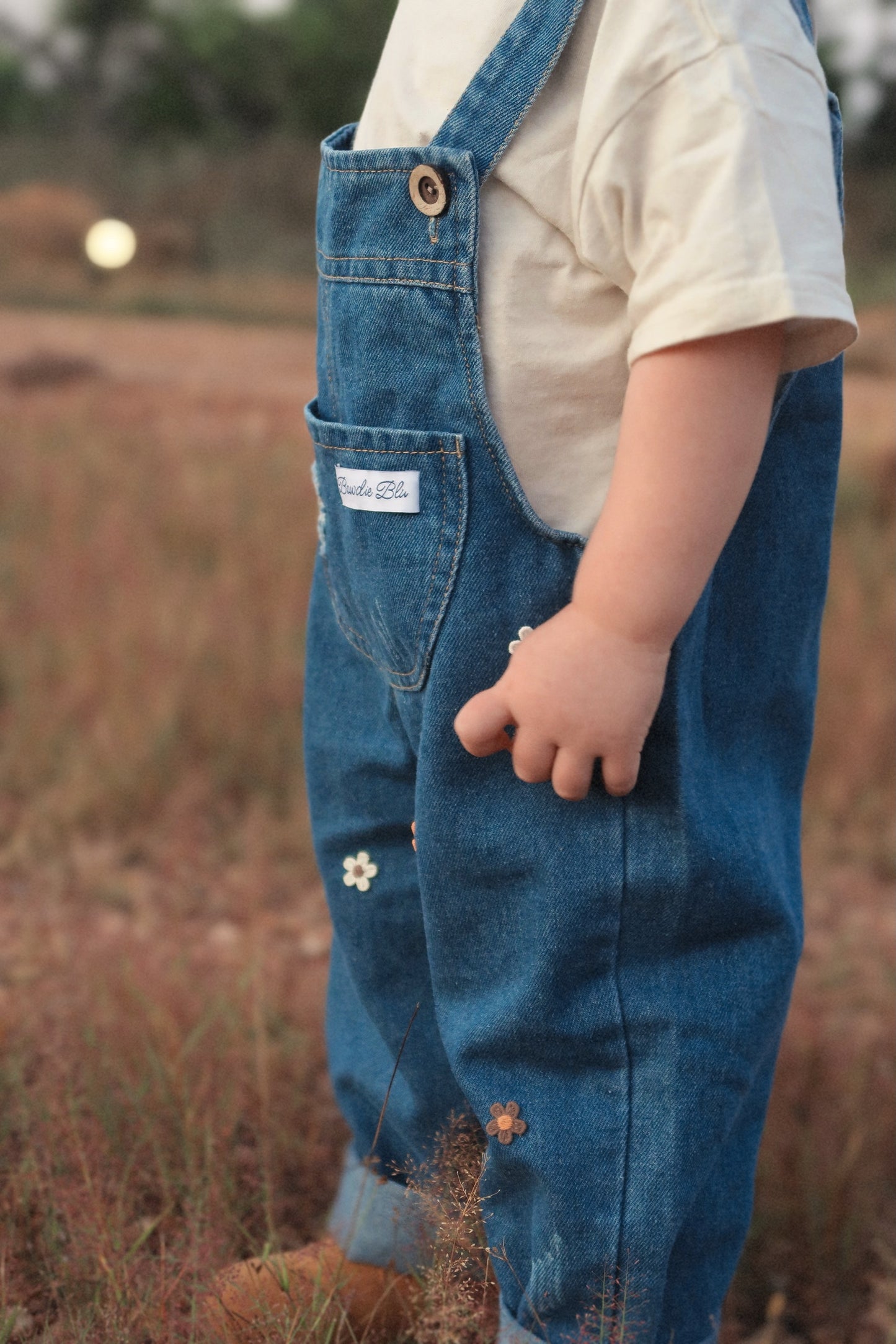 Clay Flower Dungarees