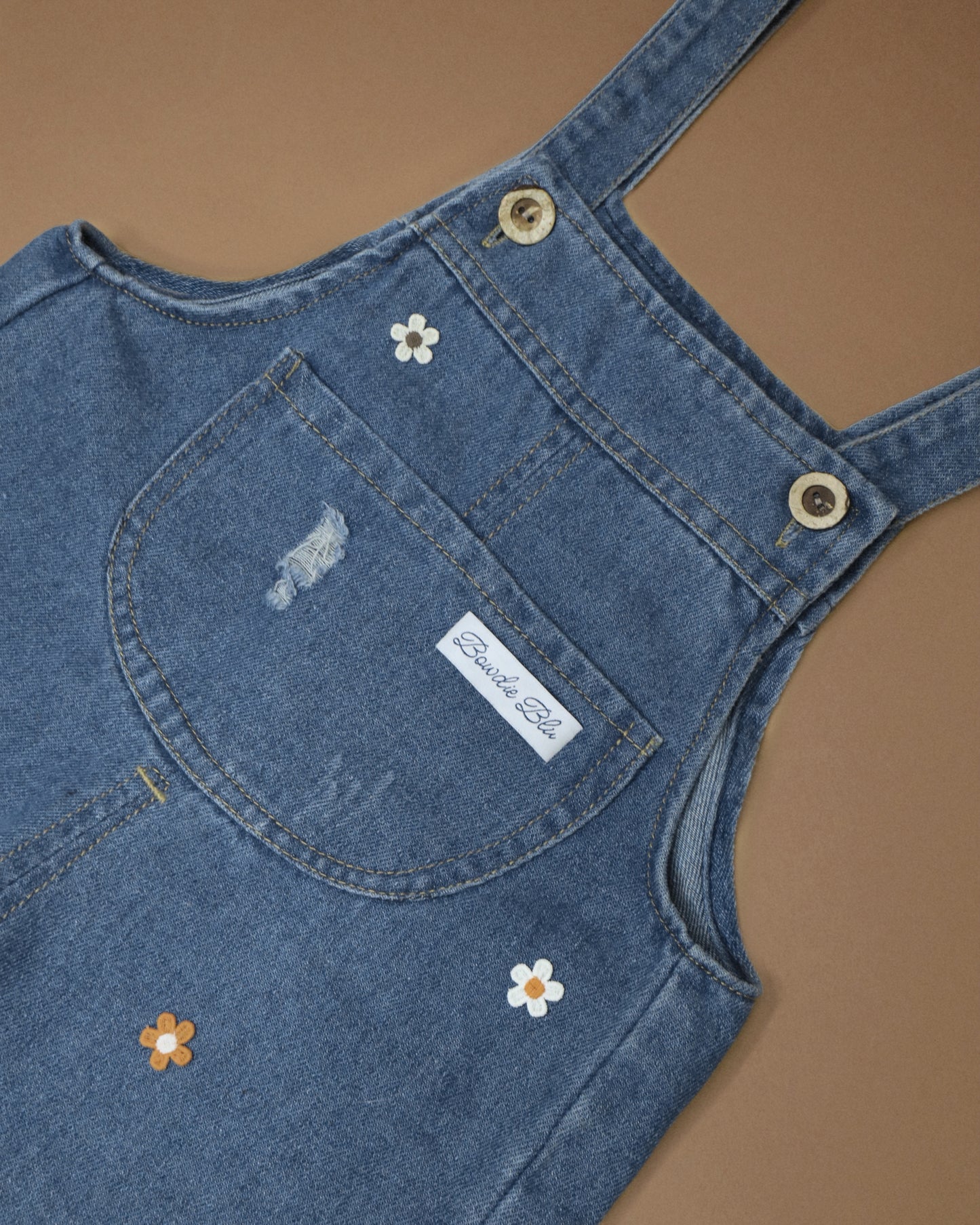 Clay Flower Dungarees